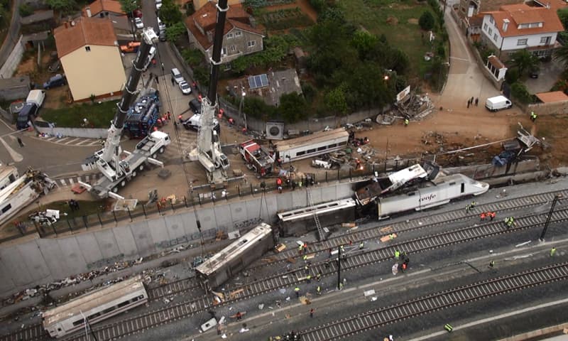 احتجاز سائق القطار الإسباني في المستشفى