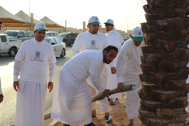 "تطوعي النظيم" يطلق مبادرة "باسقة" لسقي نخيل الحي المهمل