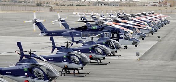 18 مروحية تغطي المجال الجوي للمشاعر في مهمة الحج