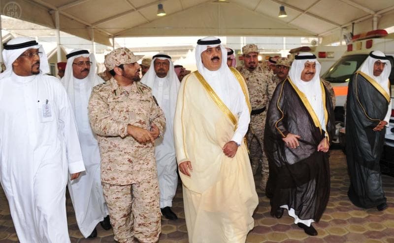 الأمير متعب بن عبد الله يتفقد قوات الحرس الوطني المشاركة في الحج