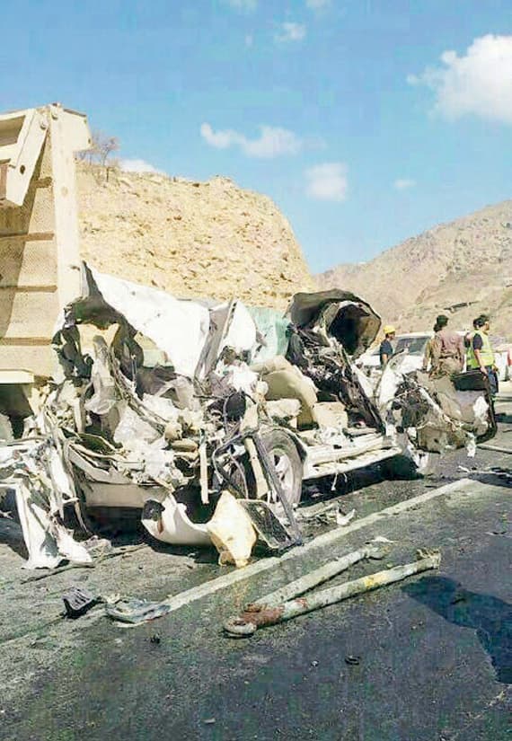 وفاة وإصابة 8 في حادث عقبة الضلع