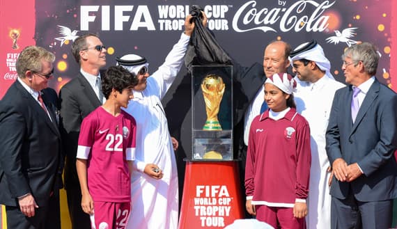 قصة مصورة: استقبال حافل لكأس العالم في الدوحة