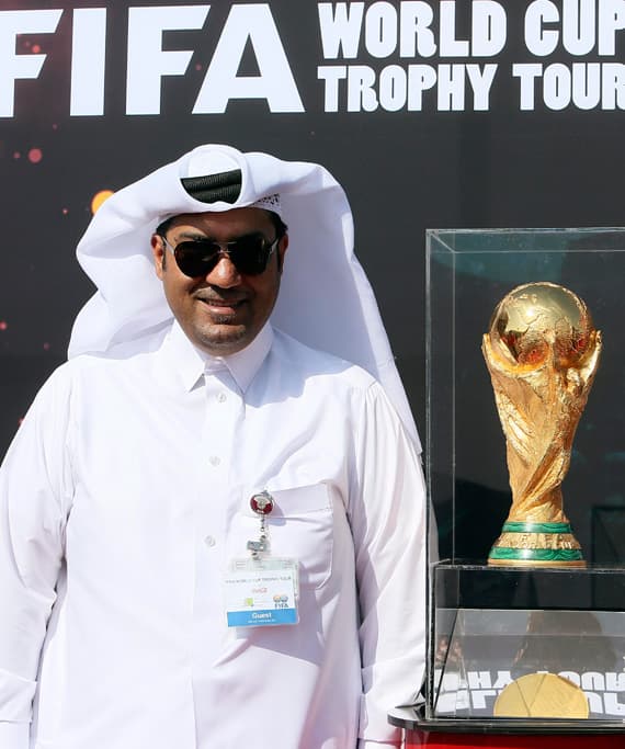 قصة مصورة: استقبال حافل لكأس العالم في الدوحة