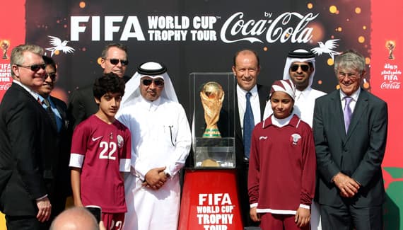 قصة مصورة: استقبال حافل لكأس العالم في الدوحة