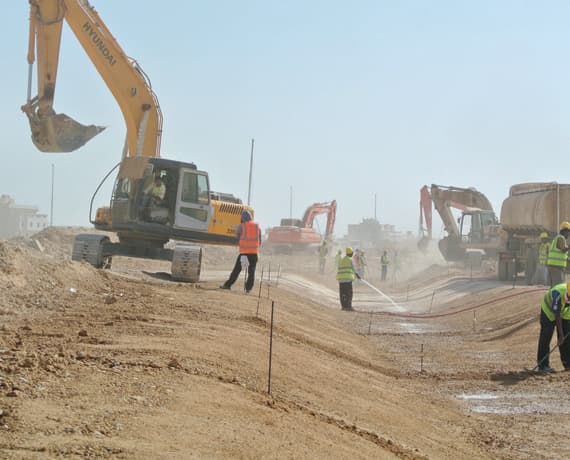 شركة درة سبأ لمقاولات الطرق تشارك في إنجاز الطرق بمدينة الملك عبد الله الرياضية