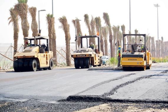شركة درة سبأ لمقاولات الطرق تشارك في إنجاز الطرق بمدينة الملك عبد الله الرياضية