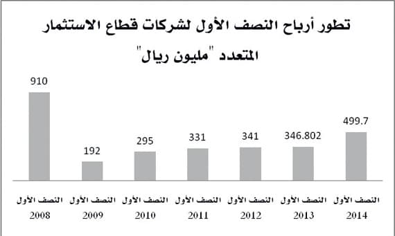 قطاع الاستثمار المتعدد يحقق أعلى أرباح ربعية منذ 6 سنوات