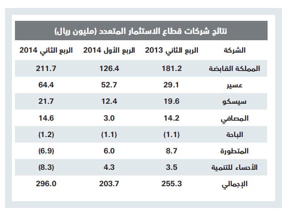 قطاع الاستثمار المتعدد يحقق أعلى أرباح ربعية منذ 6 سنوات