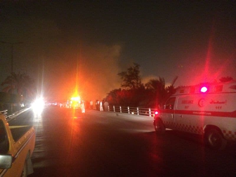 إخماد حريق كبير في وادي حنيفة