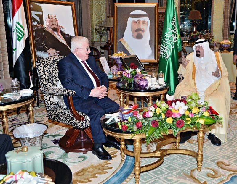 خادم الحرمين الشريفين يستقبل الرئيس العراقي فؤاد معصوم