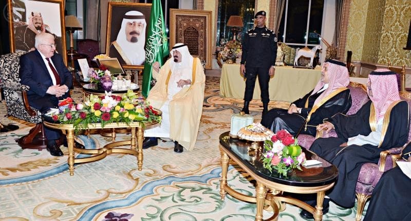 خادم الحرمين الشريفين يستقبل الرئيس العراقي فؤاد معصوم