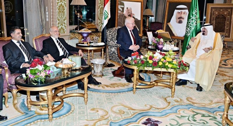خادم الحرمين الشريفين يستقبل الرئيس العراقي فؤاد معصوم