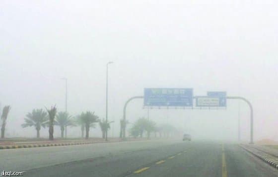 الطقس: تكون الضباب على الأجزاء الجنوبية من منطقتي الرياض والشرقية