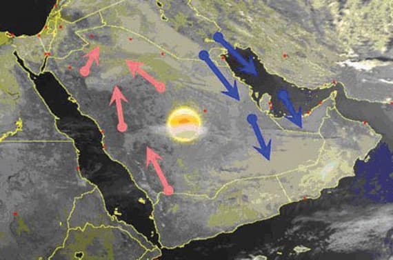 انخفاض طفيف في الحرارة على بعض مناطق السعودية