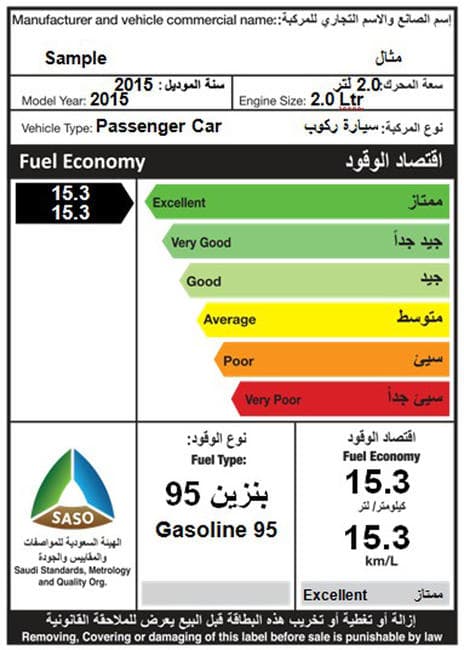 كيف تقرأ بطاقة اقتصاد الوقود