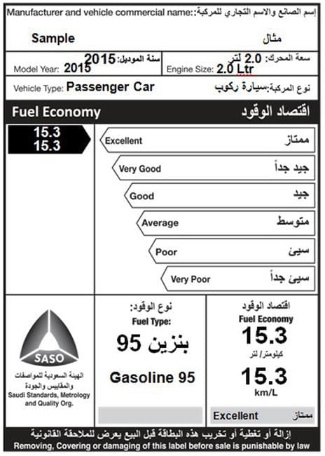 كيف تقرأ بطاقة اقتصاد الوقود