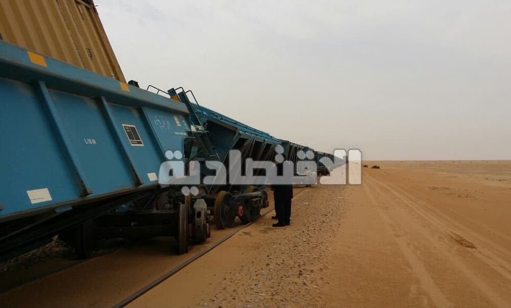 سكة الحديد : جنوح قطار البضائع قرب حرض دون إصابات