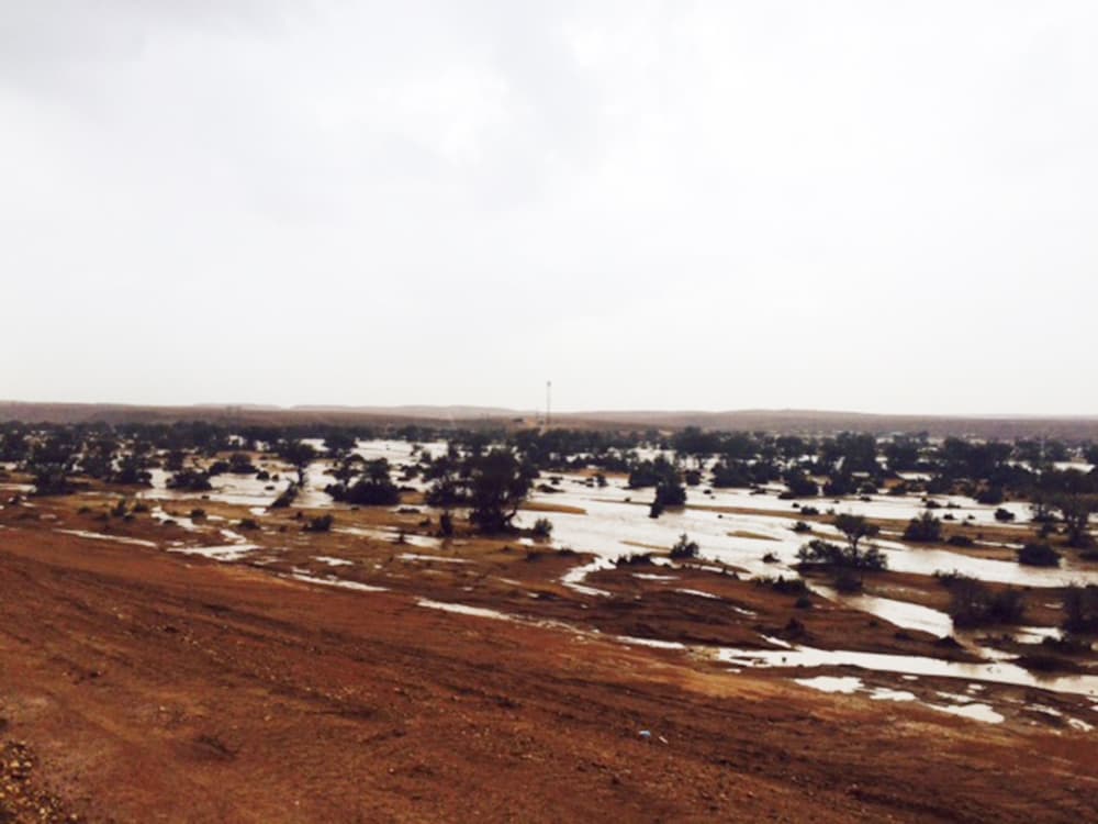 الرياض تشهد الآن أمطار رعدية ستستمر لساعتين