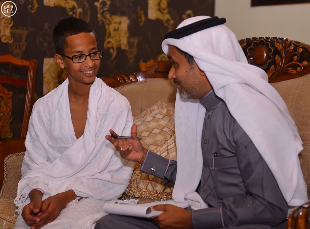 وصول الطفل المخترع الأمريكي من أصل سوداني إلى جدة