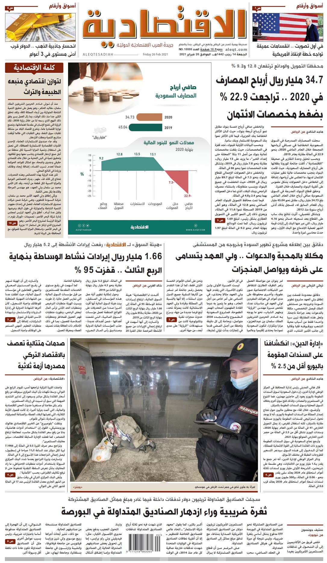 الجمعة 14 رجب 1442 هـ الموافق 26 فبراير 2021 العدد 10000