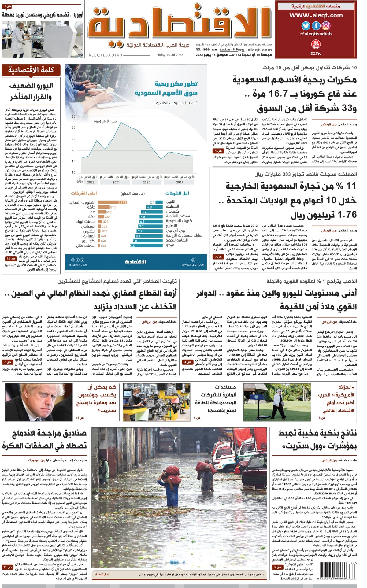 الجمعة 16 ذو الحجة 1443هـ الموافق 15 يوليو 2022 العدد 10504