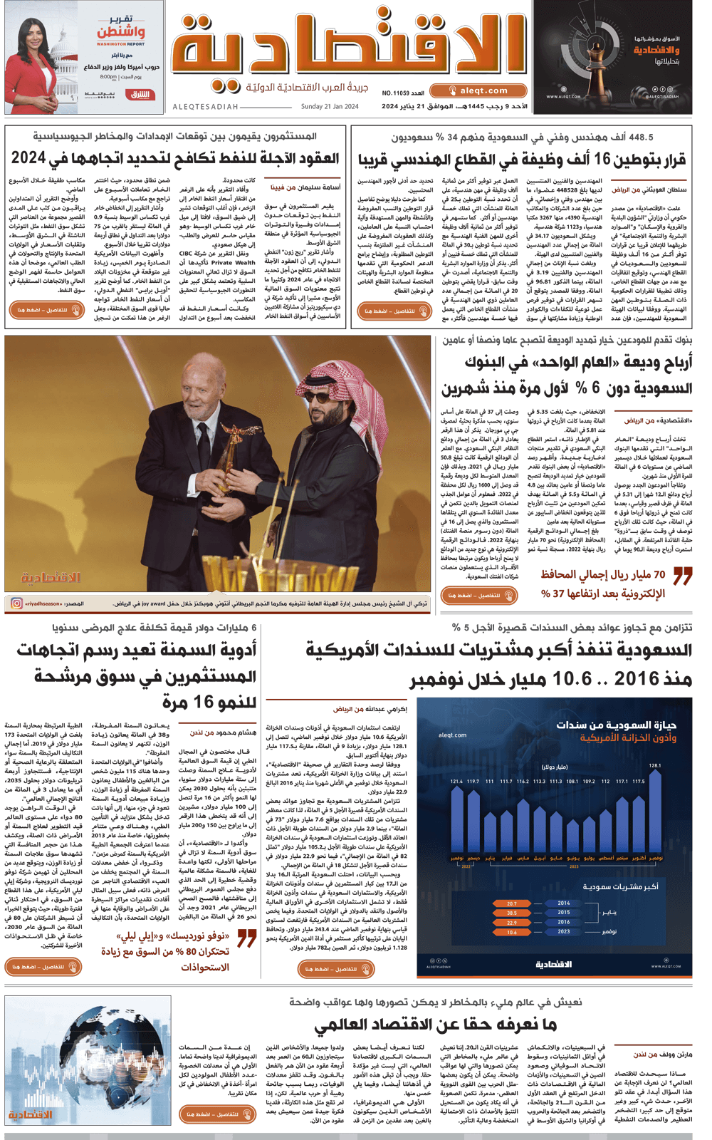 أولى الاقتصادية الأحد 21 يناير 2024