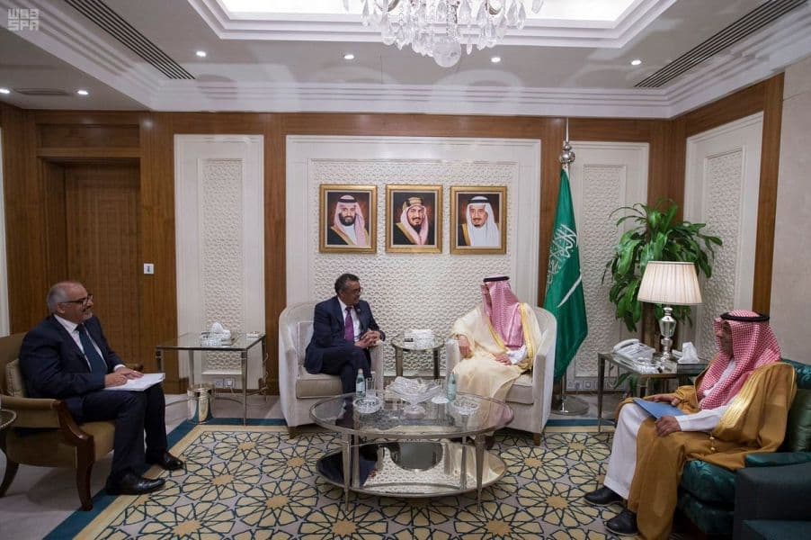 وزير الخارجية يستقبل المدير العام لمنظمة الصحة العالمية
