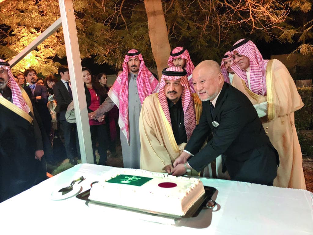 السفارة اليابانية تحتفل باليوم الوطني بحضور أمير الرياض