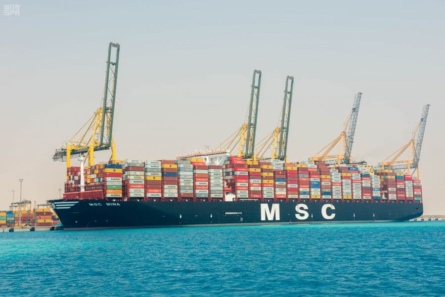  ميناء الملك عبدالله يستقبل سفينة "MSC مينا" الفئة الأضخم في العالم
