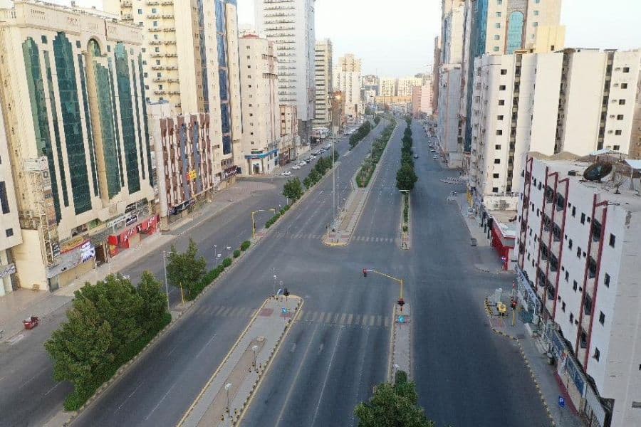 صور جوية لمكة المكرمة وسط التزام عال من الجميع لإجراءات منع التجول  