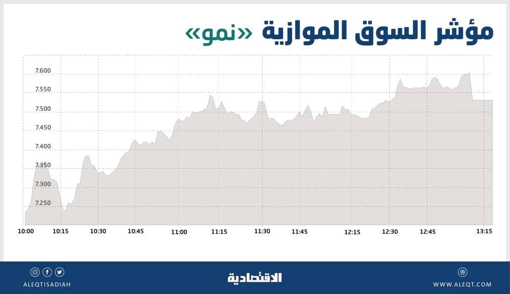«نمو» تصعد 3.3 % .. وقيمة التداولات تتراجع إلى 31 مليون ريال