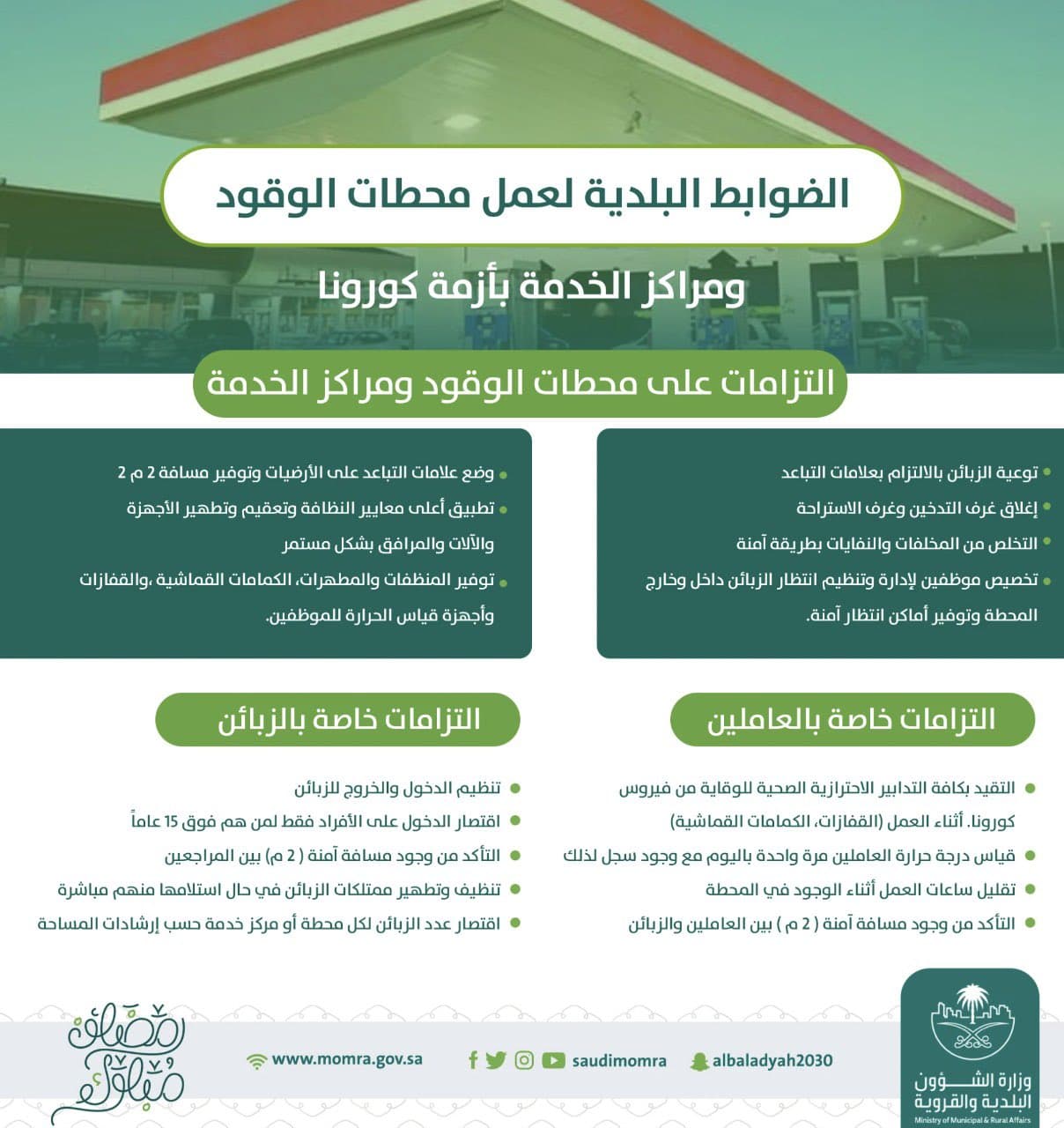 إصدار دليل الإجراءات الاحترازية لإعادة فتح الأنشطة التجارية في القطاع البلدي