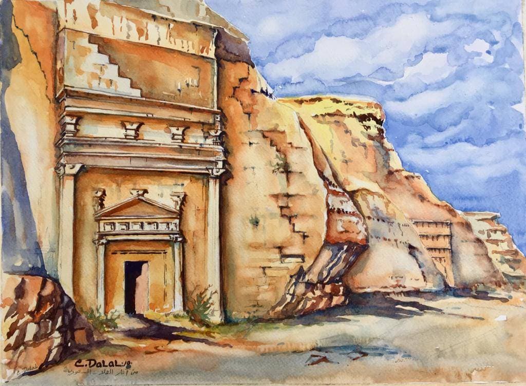 دلال: اللوحة جزء من رسالتي في الفن لنشر المحبة والتلاقي بين دولتينا الشقيقتين.