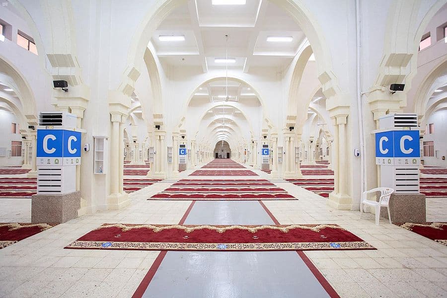 مزدلفة: تهيئة مسجد المشعر الحرام لاستقبال ضيوف الرحمن وفق البروتوكولات الصحية