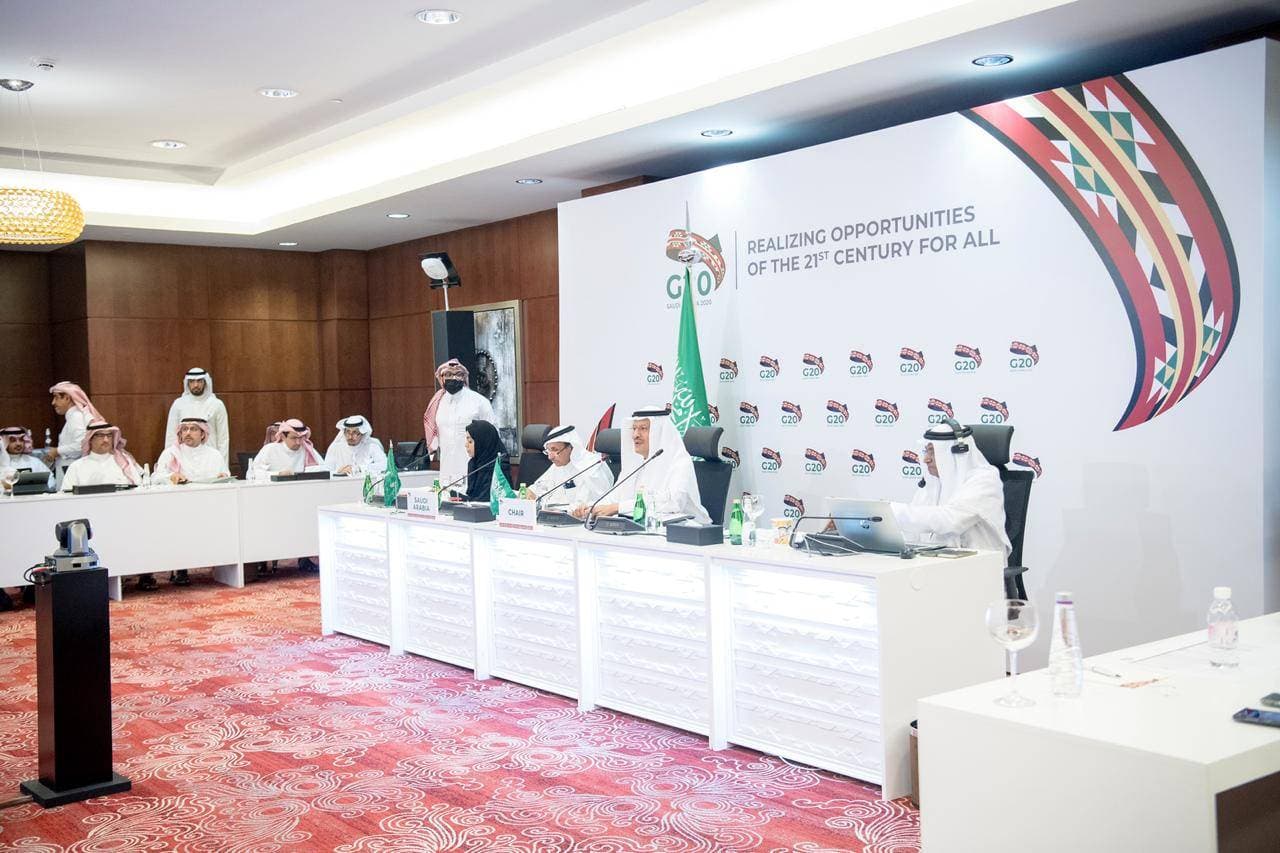 الأمير عبدالعزيز بن سلمان خلال اجتماع وزراء الطاقة لمجموعة العشرين تحت رئاسة السعودية.