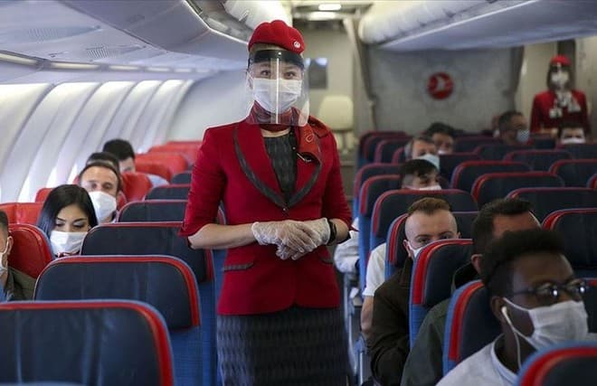 حركة الطيران العالمية   تهوي 66 % في 2020