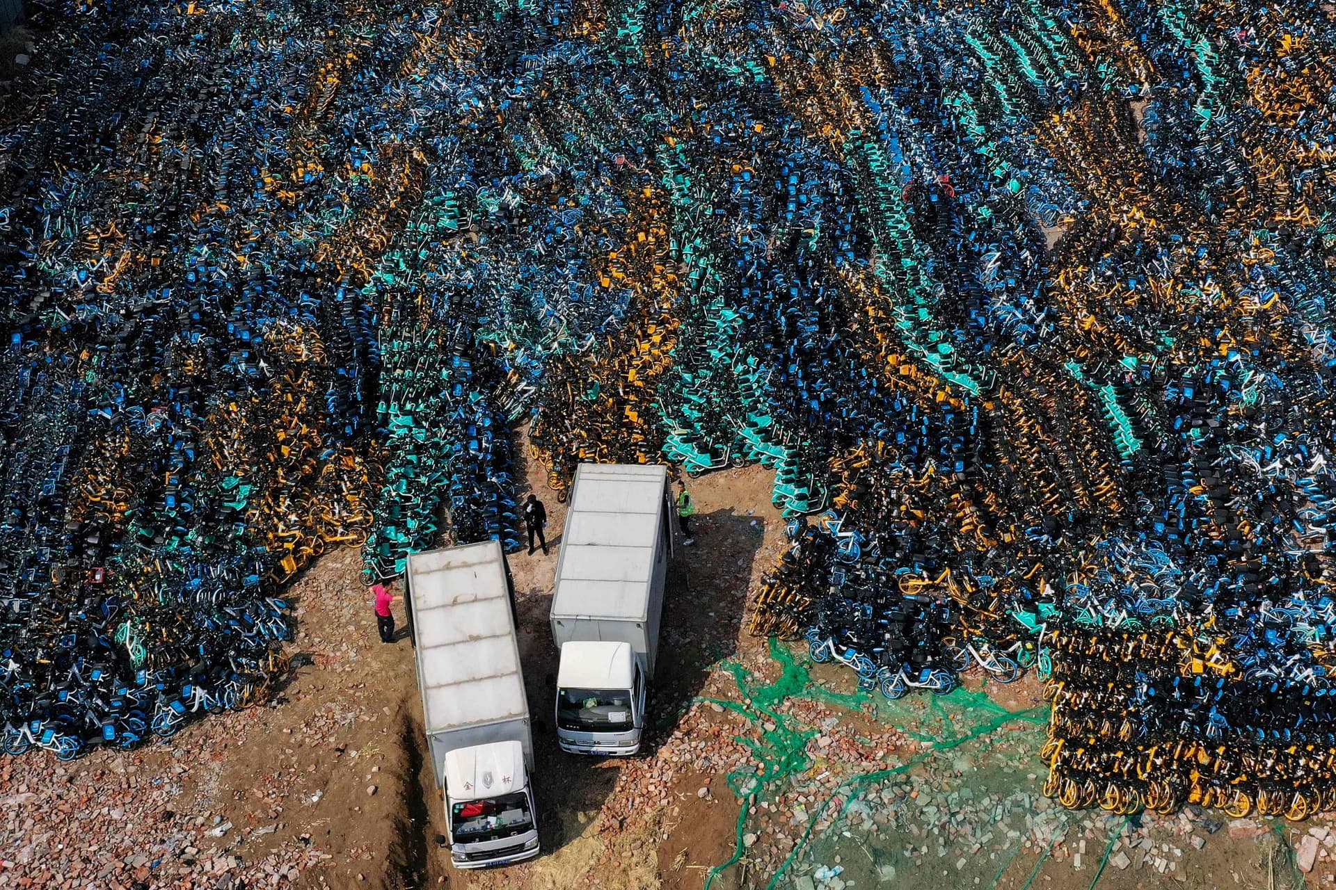  "مقبرة دراجات هوائية مشتركة" في الصين