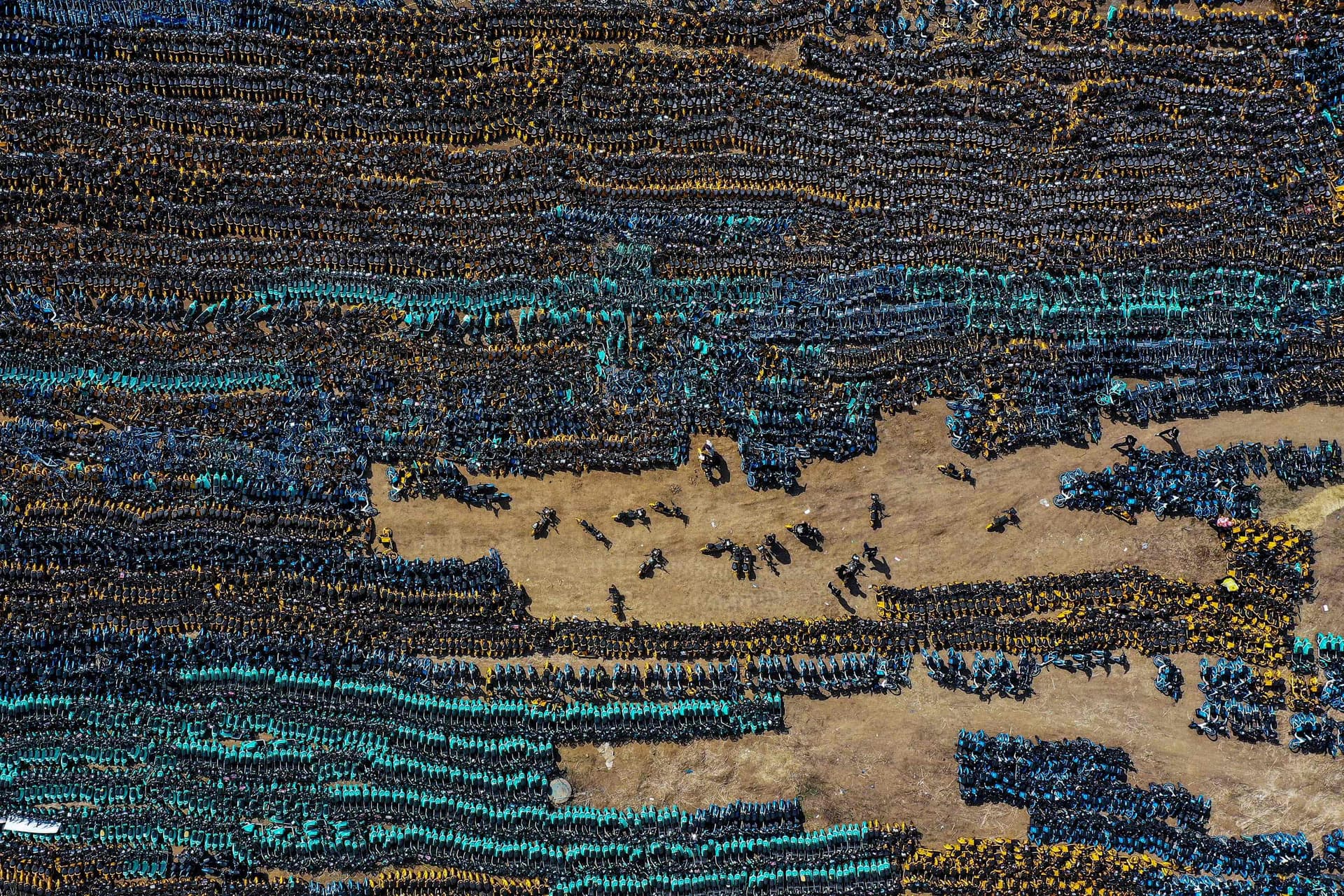  "مقبرة دراجات هوائية مشتركة" في الصين