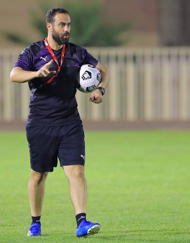 المناعي خلال تدريب القادسية. «مركز القادسية الإعلامي»