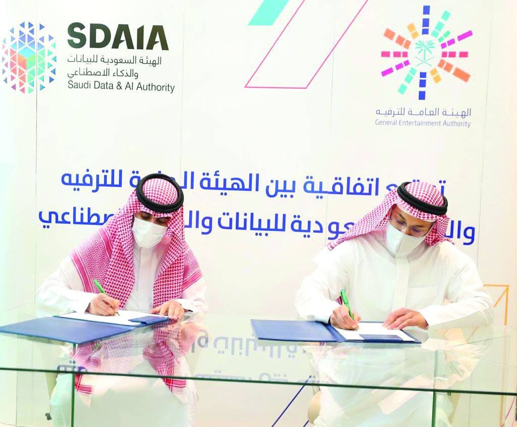 


جانب من توقيع الاتفاقية بين «الترفيه» و«سدايا».