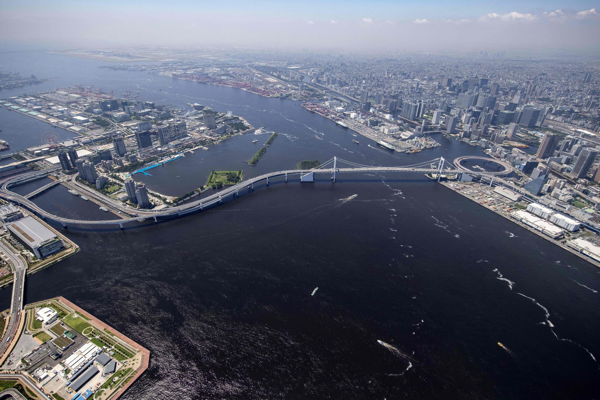 صورة جوية لمدينة طوكيو اليابانية حيث تستعد لاستضافة دورة الألعاب الأولمبية