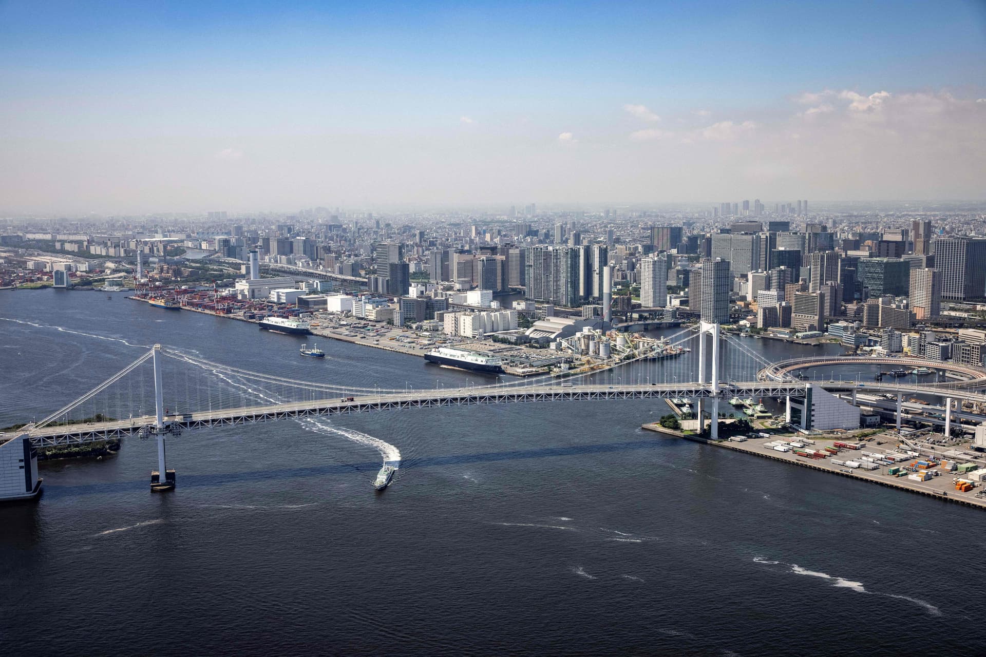 صورة جوية لمدينة طوكيو اليابانية حيث تستعد لاستضافة دورة الألعاب الأولمبية