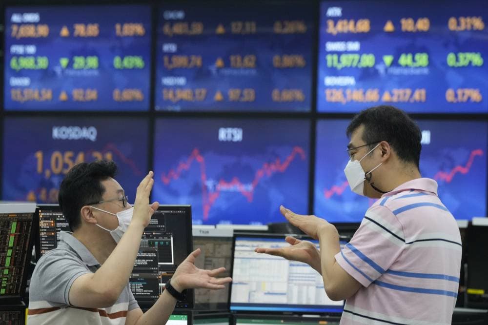 ارتفع مؤشر سوق الأوراق المالية الكوري "كوسبي" 0.13 في المائة عند الإغلاق أمس. "أ.ب"
