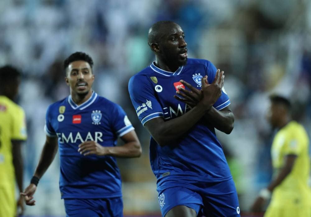 ماريجا فرحا بهدفه في التعاون. تصوير:سعد العنزي ـ "الاقتصادية"