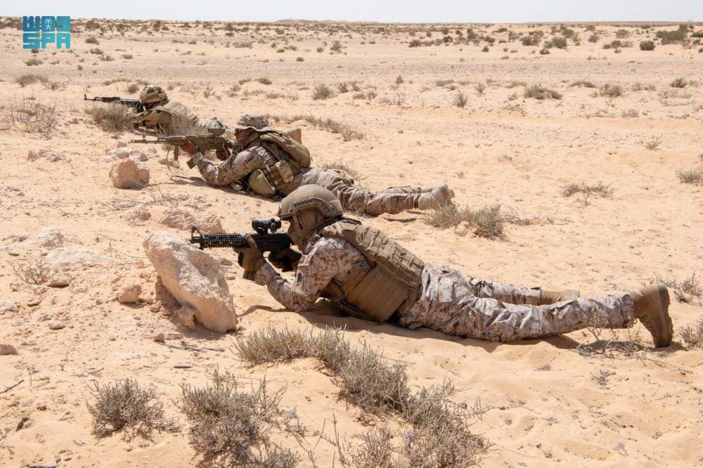 جانب من مناورات تمرين النجم الساطع. "واس"