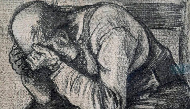 الرسمة التي تعرض لأول مرة في متحف الفنان في أمستردام.