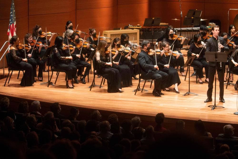 جانب من حفل  أوركسترا نيويورك."الفرنسية"