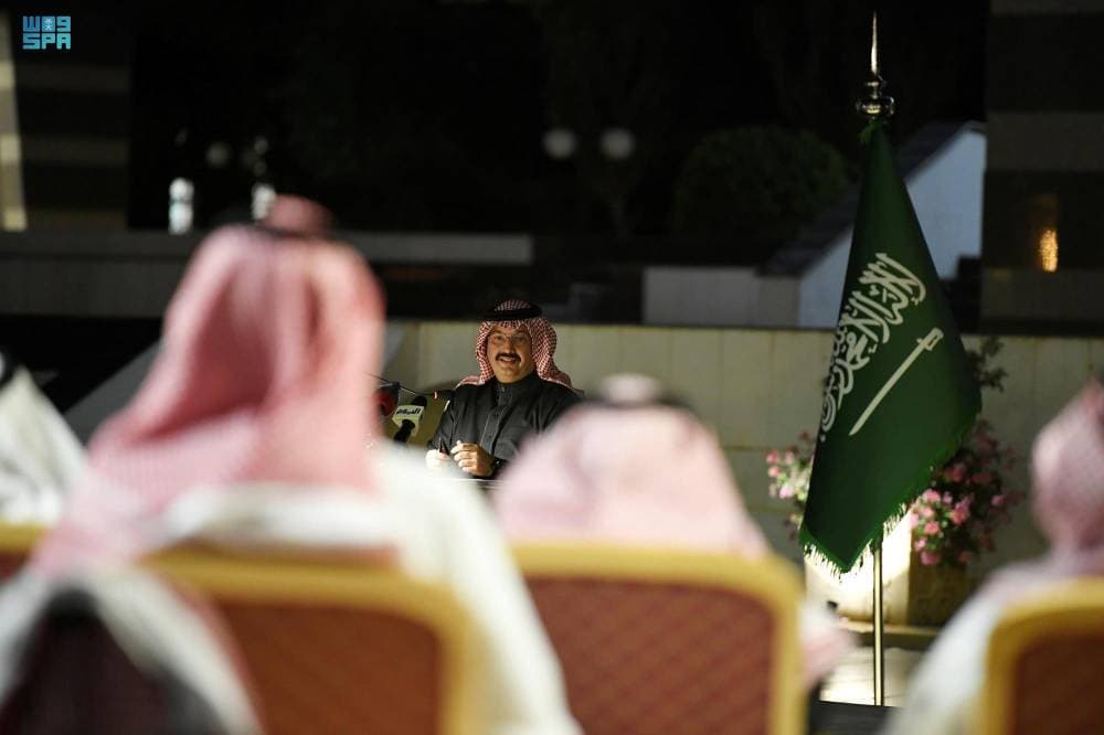 الأمير تركي بن طلال متحدثا خلال اللقاء.