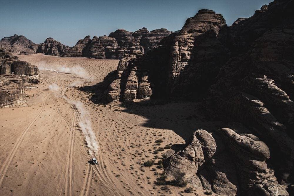جانب من منافسات رالي داكار السعودية في النسخه الثانية.