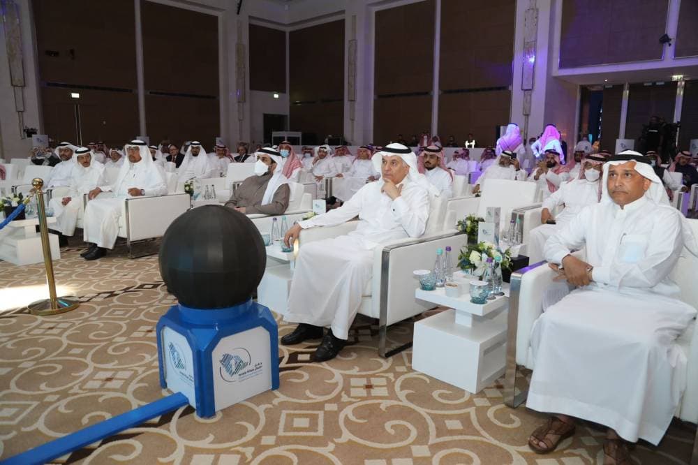 م. الفضلي خلال حفل اكتمال هيكلة وتوحيد قطاع توزيع المياه، أمس. "واس"